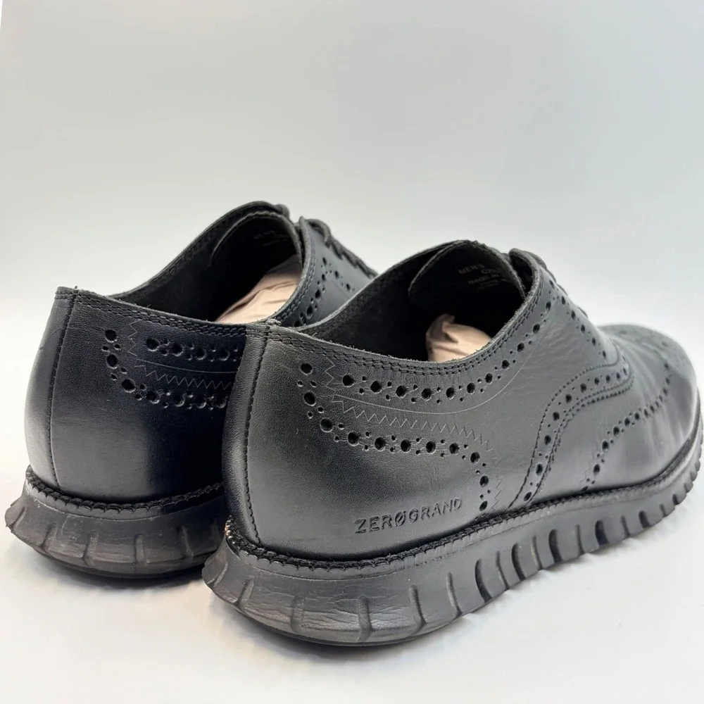 Cole Haan Zerogrand Mens 10.5 M Black Leather Wingtip Oxford Shoes C20719